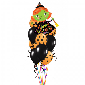 Букет «HAPPY HALLOWEEN!» из 21воздушных шаров