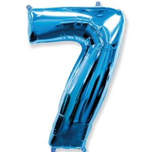 Шар Цифра "7" Голубая (102 см)