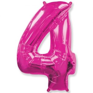 Шар Цифра "4" Розовая (100 см)