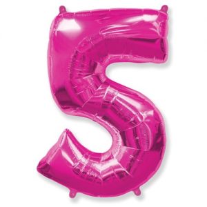 Шар Цифра "5" Розовая (110 см)