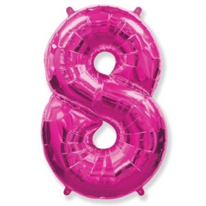 Шар Цифра "8" Розовая (113 см)