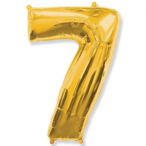 Шар Цифра "7" Золотая (102 см)