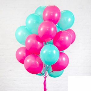 Облако шаров Фуше и Бирюзовый 30шт;