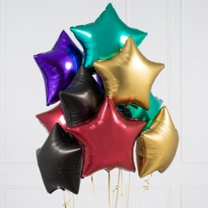 Композиция из 11 фольгированных звезд