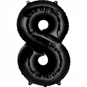 Шар Цифра "8" Чёрная
