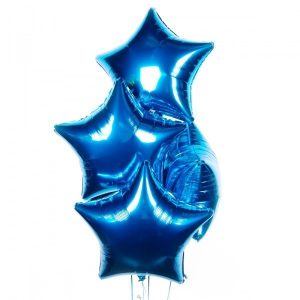 Фольгированные звезды синие