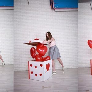 Коробка сюрприз с воздушными шарами