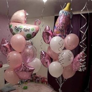 «Соска и коляска» на выписку из роддома девочки