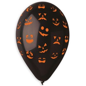 Латексные шары круглые с рисунком HALLOWEEN