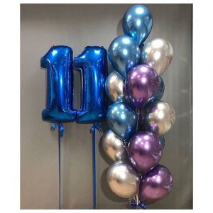 ВОЗДУШНЫЕ ШАРЫ ХРОМ 17 шт.