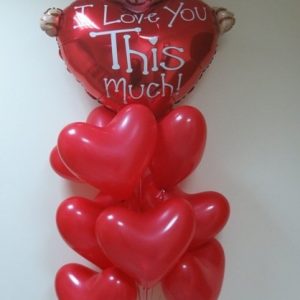 Сердечки красные,9шт