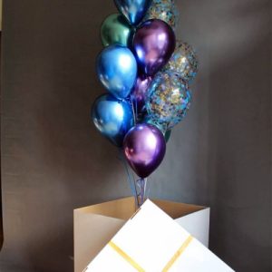 Коробка с шарами «Цветное небо» 12шт