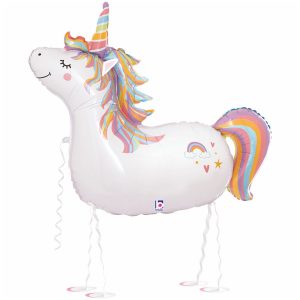 Фольгированный шар ходячий Betallic Единорог,97 см