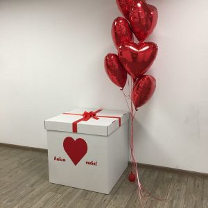 КОРОБКА С ШАРАМИ «ЛЮБЛЮ ТЕБЯ» 6шт