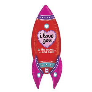 фигура ракета до луны и обратно 3d,i love you,
