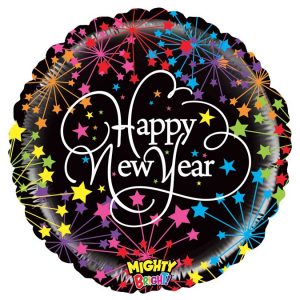Фольгированные шар с рисунком,HAPPY NEW YEAR