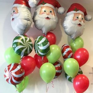 Фонтан "Санта Клаус и карамелька"1 композиция.7шт
