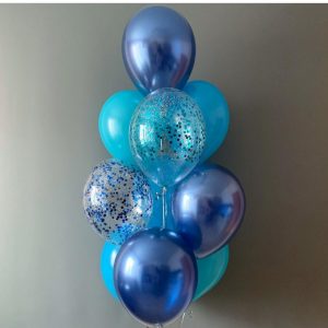 СТИЛЬНЫЙ ФОНТАН В СИНИХ ТОНАХ ДЛЯ МАЛЬЧИКА,11шт